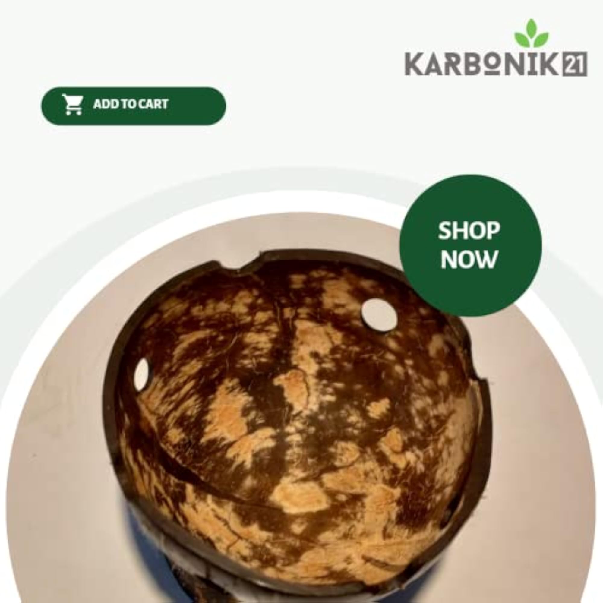 Coconut Shell Wood Ash Tray, Eco-Friendly