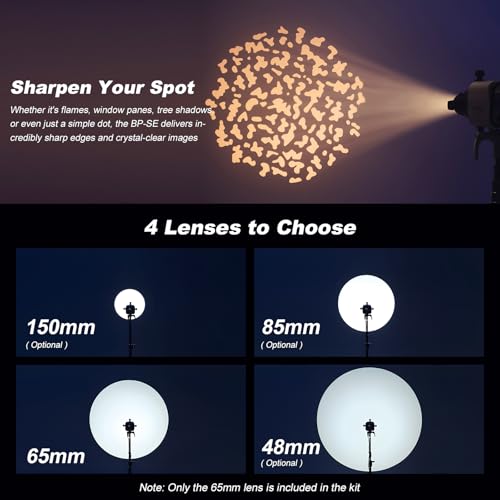 GODOX BP-SE LED Projection Attachment, Bowens Mount Snoot Spotlight GOBO Projektor (BP-SE65)