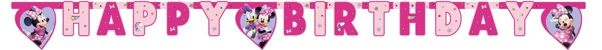 Procos White - Disney Minnie Junior Happy Birthday Banner In Fsc Paper, 93835