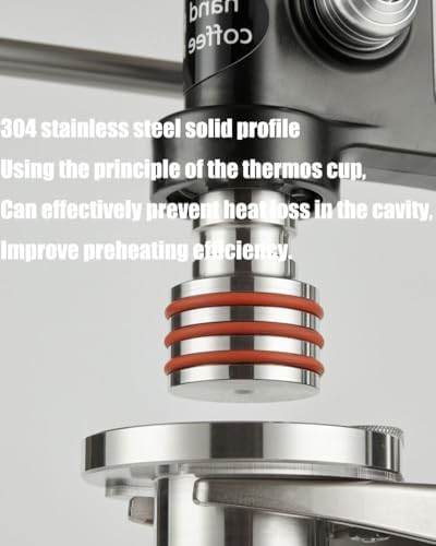 Manual Espresso Press Machine, Portable Hand-Press Coffee Maker, 16 Bar 304 Stainless Steel Commercial Lever-Operated Brewer for Home Cafe Office Use