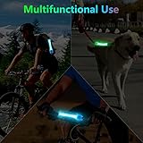 flintronic LED Leuchthalsband Hunde Halsband, Leuchtend Hundehalsband, Sicherheits LED Leuchtband für Hunde Katzen, LED Licht Blinklicht mit Klettverschluss, Helle Sicherheit für Die Nacht