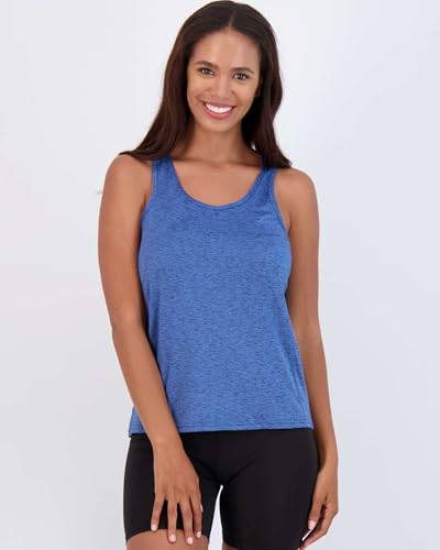Image of Real Essentials 5-Pack Women's Racerback Tank Top Dry-Fit Athletic Performance Yoga Activewear (Available in Plus Size)