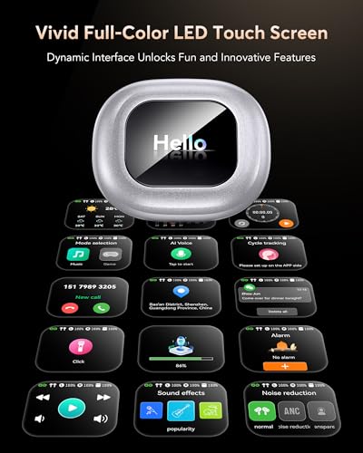 Image of EUQQ AI Translation Earbuds, Language Translator Earbuds Real Time for 144 Languages,audifonos traductores ingles espanol,Bluetooth 5.4 LCD Touch Screen Earphones,Ideal for Travel Business Learning