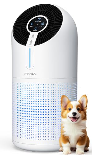 MOOKA Air Purifiers for Home Large Room up to 1095ft², H13 HEPA Filter Air Cleaner for Pets Bedroom...