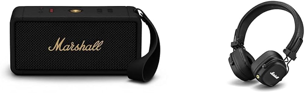 Marshall Middleton ブラック Amazon.com: Marshall Middleton Portable Bluetooth Speaker and