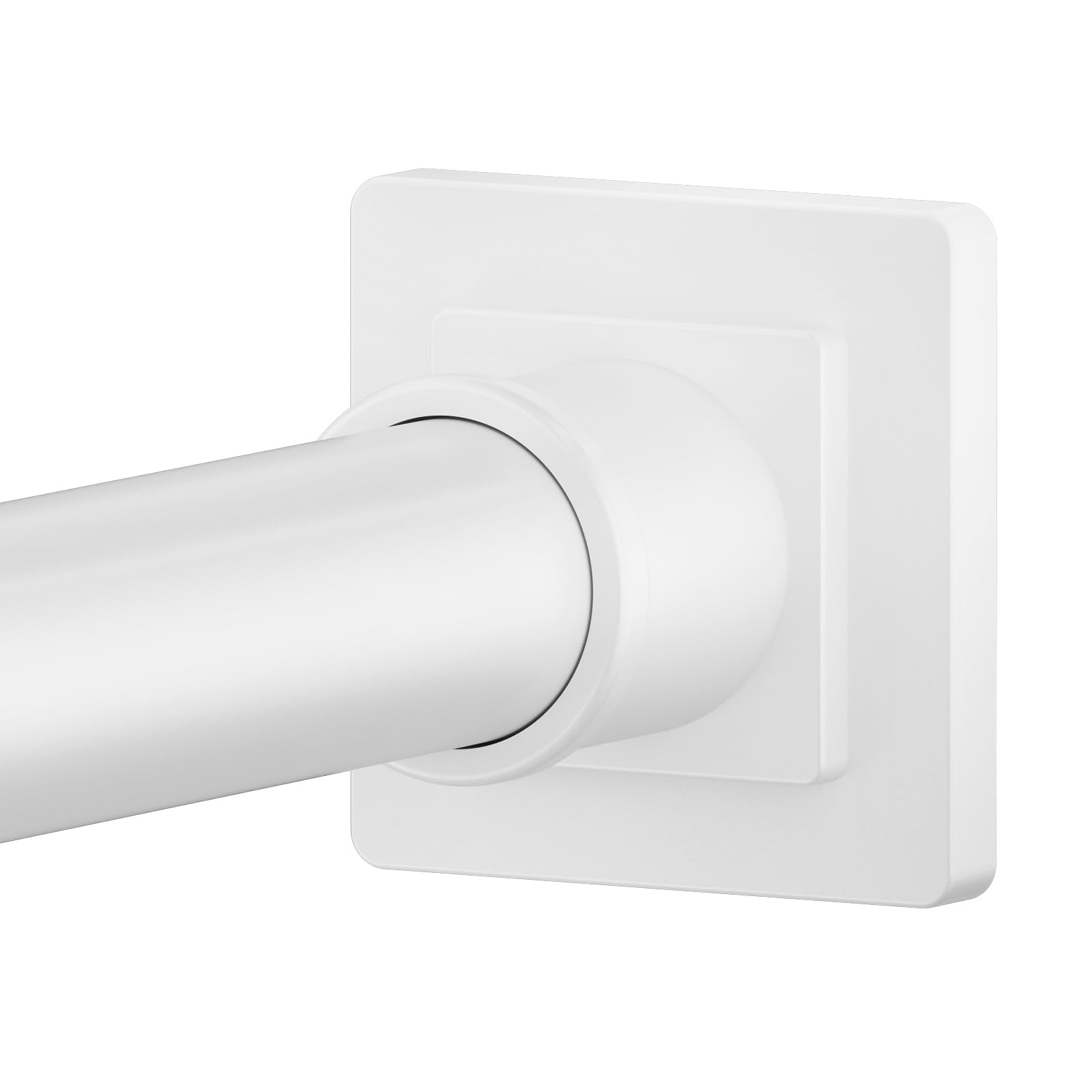 CorkLatta Asta per tenda da doccia da 80 a 203 cm, diametro 2,5 cm, regolabile, con molla nera opaca, in acciaio inox, facile da installare, non arrugginisce