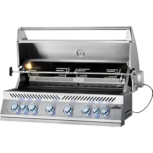 Napoleon Built-In 700 Series 44-inch Natural Gas Grill Head with Infrared Rear Burner - BIG44RBNSS-1-6 Main Burners, Infrared Rear Burner, Stainless Steel, Included Rotisserie Kit Napoleon Built In 700 Series 44 inch Natural Gas Grill Head with Infrared Rear Burner BIG44RBNSS 1 6 Main Burners Infrared Rear Burner Stainless Steel Included Rotisserie Kit