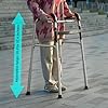 NORTTA Foldable Stair Climbing Walker for Seniors, Adjustable 4-Leg Height Safety and Convenience Silver