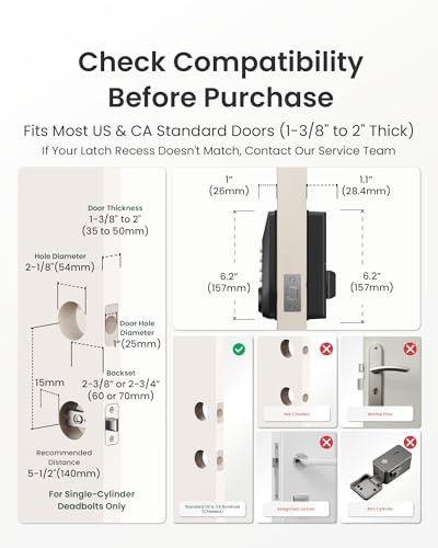 DESLOC C100 Keyless Entry Door Lock with Visual Display, Auto Lock - image 6