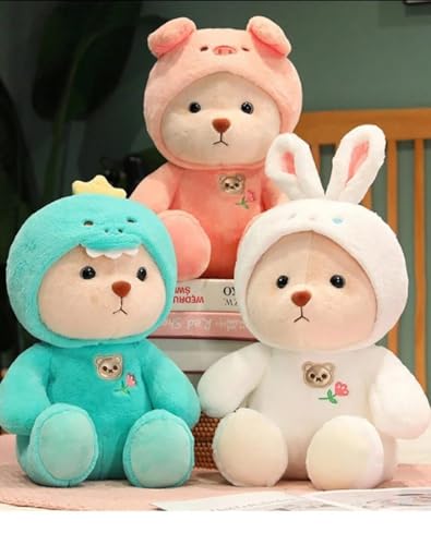 Image of Storescent Soft Toys for Kids - Stuffed Animal Plush Soft Toy for Boys & Girls | Plushie Toy Dragon Dress Green Hood Teddy 25cm