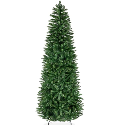 Best Choice Products Unlit Pencil Christmas Tree, 6ft Premium Artificial Tree, Realistic Spruce...