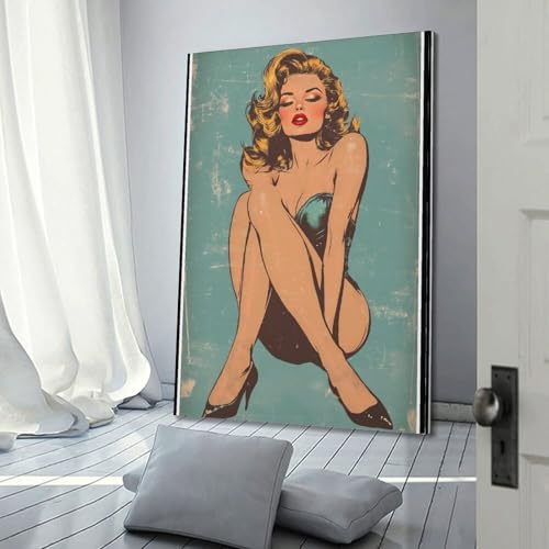 Poster esthétique chambre déco murale vintage sur toile salon 50x75cm