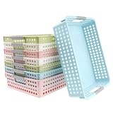 CIEOVO 8 Piece Color Storage Basket Classroom Organization Storage Paper Tray Holds 4A Paper Trays for Classroom Home Handicrafts Storage Library Drawers Office Arts Crafts Supplies