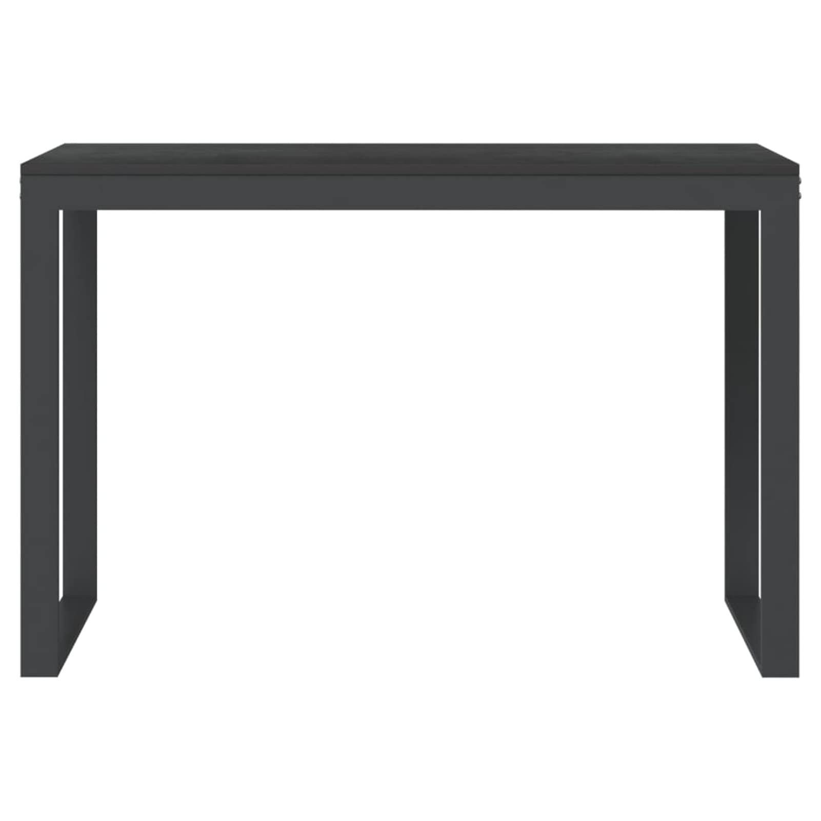 Homgoday Biurko komputerowe, biurko zajmujące mało miejsca, stół biurkowy, biurko do gier do pokoju dziecięcego, czarne biurko komputerowe 110 x 60 x 73 cm, wielowarstwowe drewno