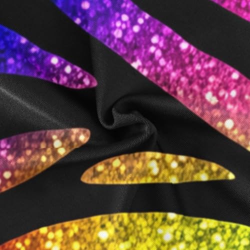 Rainbow Glitter Zebra Stripe Girls One Piece Swimsuit Beach Swimwear 208620584