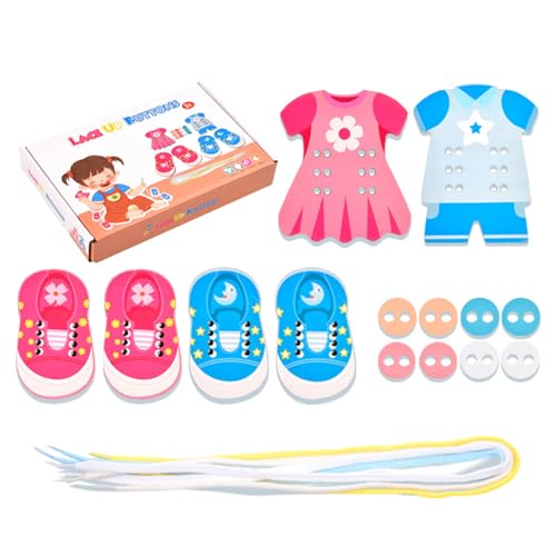 Juego de hilos de madera para niños, juego interactivo para el desarrollo de niños pequeños | Tarjetas creativas para preescolar, aprendizaje de coordinación de ojos y manos, juguetes para niñas y