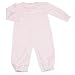 Kissy Kissy Baby Girls Stripes Pink Striped Footie With Gathered Collar