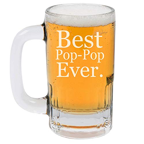 12oz Beer Mug Stein Glass Best Pop-Pop Ever