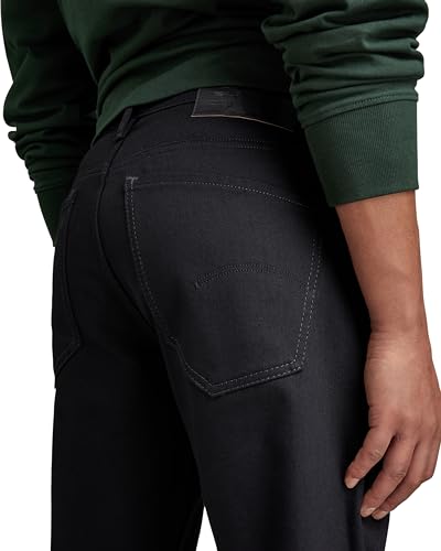 G-STAR Raw - Mens Mosa Straight Jeans, Color Pitch Black, Size: 33W x 34L4