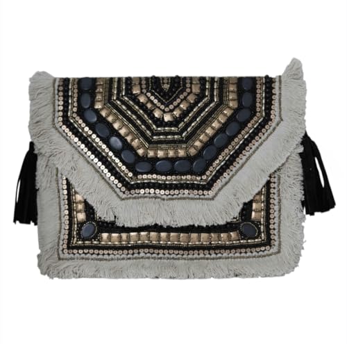 Banjara bolso bohemio bordado cruzado miniatura 1