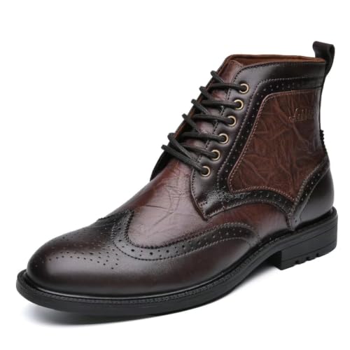 Image of Arkbird Mens Chelsea Boots, Stylish and Comfort Leather Chukka Ankle Boots with Zipper
