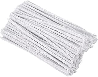 100 Pack White Pipe Cleaners Flexible Strong Suitable for Smoking Pipe, DIY Crafts, Long Pipe Cleaners