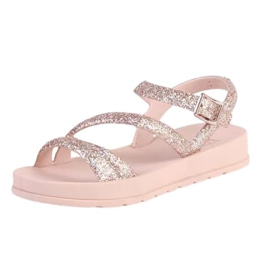 Sandália Infantil Menina Tiras Glitter Moderna Conforto Zaxy