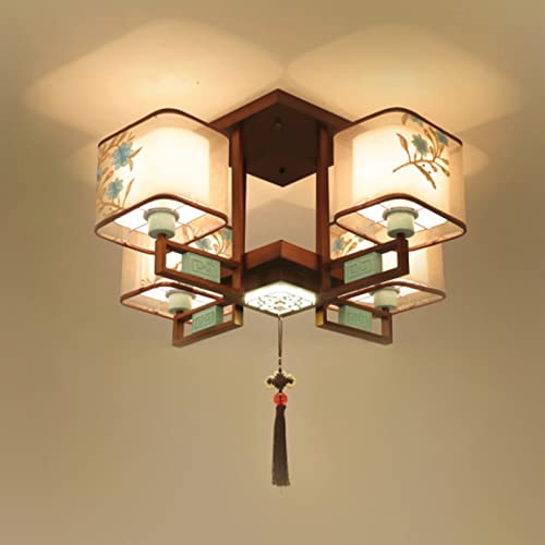 Lustres et luminaires suspendus TYKHGFS en tissu avec 8 lumières pour entrée et salle à manger