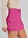 ANRABESS Cargo Skirt Women Button Mini Skirt with Pocket Y2k Bodycon 2025 Trendy Denim Jean Short Skirts Hot Pink X-Large