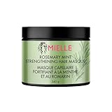 Mielle Rosemary Mint Strengthening Hair Mask for Damaged Hair - Deep Conditioning Treatment Enriched with Biotin, Honey & Coconut Oil - Helps Encourage Longer, Healthier Strands, 340 ml (Pack of 1)