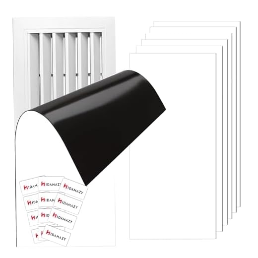 Cubiertas magnéticas de ventilación de suelo 30,5 x 14 cm, 6 Paquete Cubiertas de ventilación para el hogar, HVAC y aire acondicionado, para el hogar, piso, techo, cortados a medida, Blancas