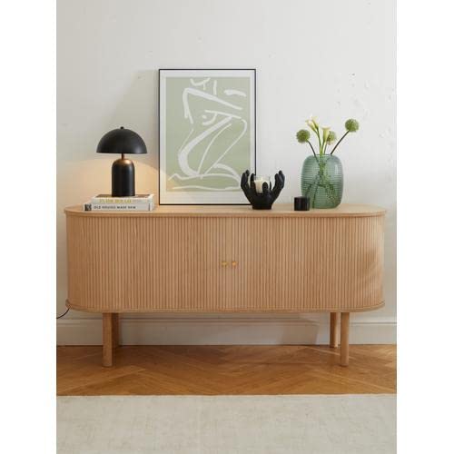 Westwing kleine Retro-Tisch-Lampe Walter in Schwarz, 33x25 cm, Wohnzimmer Tisch-Leuchte, LED Schlafzimmer Nachttisch-Lampe Cover