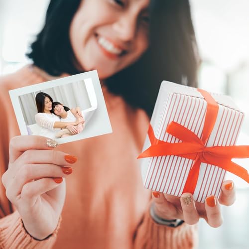 50 Blatt Weißes Glanzpapier Fotopapier Selbstklebendes Papier A4 | Foto und Bildrucke Cricut Sticker | Spritzwassergeschütztes A4 Paper fur Inkjet und Laserdrucker | Aufkleber Paper