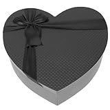 LIGHTAOTAO Caja de Embalaje en Forma de Corazón Negra Pequeña 230x175x90 Mm para Flores Dulces y Regalos Caja de Cartón para Envolver Adecuado para San Valentín y Fiestas
