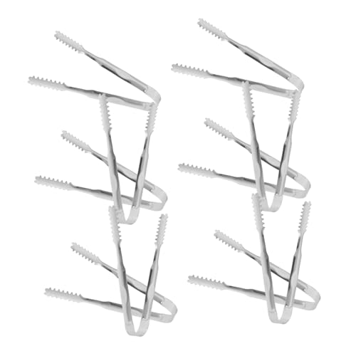 OFFSCH 10pcs Stainless Steel Ice Cube Tongs Food Serving Clip for Sugar Cubes Desserts Barbecue and More Compact Kitchen Tool for Parties Home and Restaurants