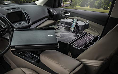 Autoexec Aue16179 Reach Desk Front Seat Green Camouflage With Power Inverter, Printer Stand And Phone Mount #TOP1