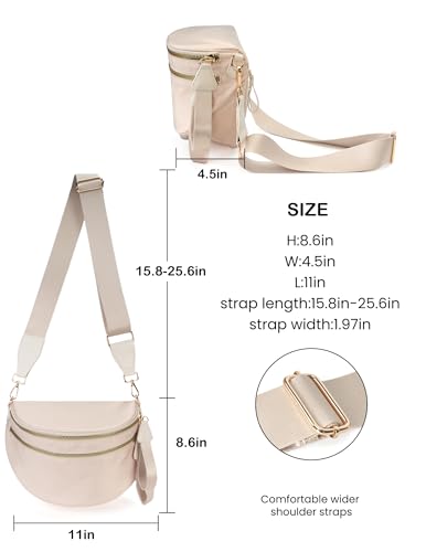 spacious nylon crossbody bag bum bag handbags wallets purses trendy shoulder bag for women