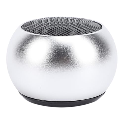 Bewinner Mini Altavoz de Volumen Alto BT 5.3 Altavoz Pequeño Portátil Inalámbrico para Exteriores, Sonido de Diafragma de Graves, Sonido Envolvente de 360°, 1 Paquete (Silver)