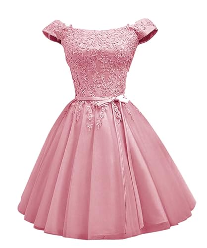 Image of Asulla Short Prom Dresses Homecoming Cocktail Dresses Lace Appliques Bridesmaid Dresses for Wedding