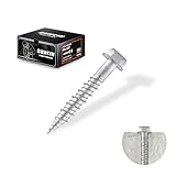 SUNKIN 60PCS Concrete Screws, Bi-Metal Stainless Steel 304, #14 x 1-5/8