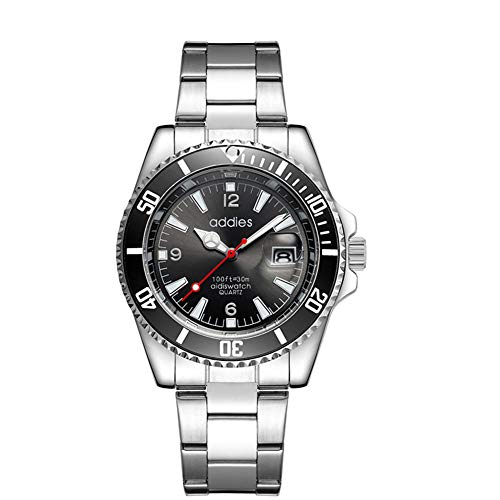 Preisvergleich Produktbild Armbanduhren Multifunktions-Großzifferblatt Für Herren Mit Runder Wasserdichter Kalenderquarzuhr (Outdoor-Sportuhr Für Studenten) -Silber