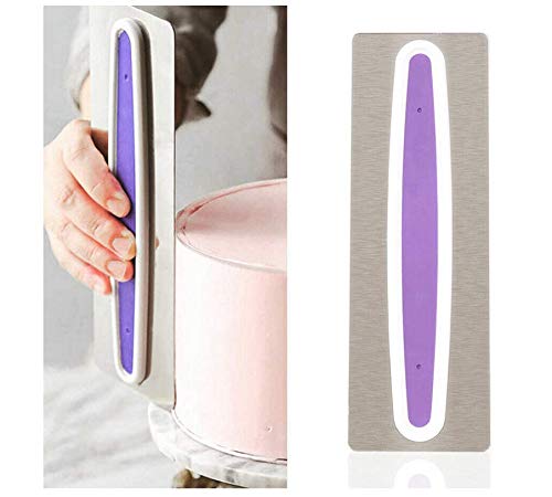 DUORUI Cake Scraper Cake Icing Edge Smoother Buttercream Stainless Steel Cake Decorating Comb Flat Baking Tool - Image 4