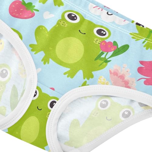 Fancy Girls Underwear Toddlers 2t Cotton Panties Little Girl Cute Cartoon Green Frogs Blue Briefs Girls Undies4