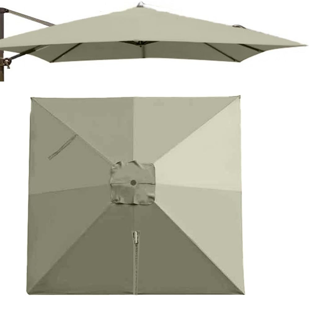 Telo di ricambio per ombrellone cantilever, 3 x 3 m, 8 stecche, tessuto anti-UV, per patio e piscina