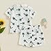 Gureui Toddler Baby Boy Spring Summer Clothes Short Sleeve T-Shirt Shorts Infant Beach Outfit (A White Coconut Tree, 6-12 Months)