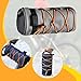 Menolana Bike Handlebar Bag Front Fork Bag Cylindrical Universal Bicycle Storage Pouch Cycling Accessories for Outdoor Travel Commuter, Light Gray