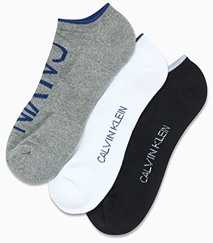 Image of Calvin Klein Mens No Show Socks - 6 Pack Soft Cotton Blend Cushioned Athletic Low Cut Socks for Men for Sports and Running