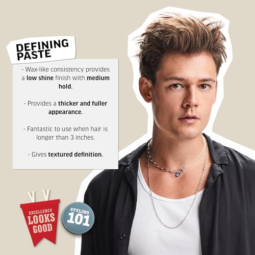 American Crew Men's Hair Defining Paste, Like Hair Gel with Medium Hold Hair Gel & Low Shine, 3 oz