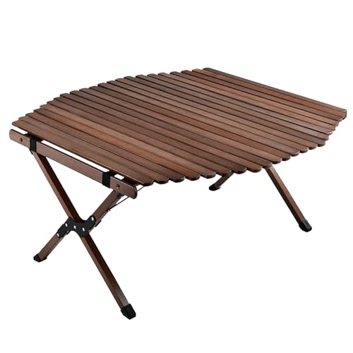 SXDQMX Table Pliante Camping, Design Portable et Enroulable, Table Pliante Exterieur pour Fête et Jardin, Montage Facile, Gain de Place