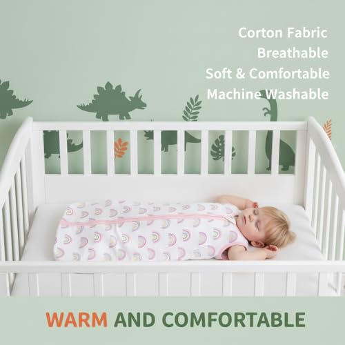Image of SNOWIE SOFT Baby Swaddles for Newborns 3-12 Months, 100% Cotton Baby Swaddle Wrap for Newborns Arms Up Infant Sleeping Blanket Zipping Sleeping Bag Newborn Sleep Sacks for Startle Reflex for Infant